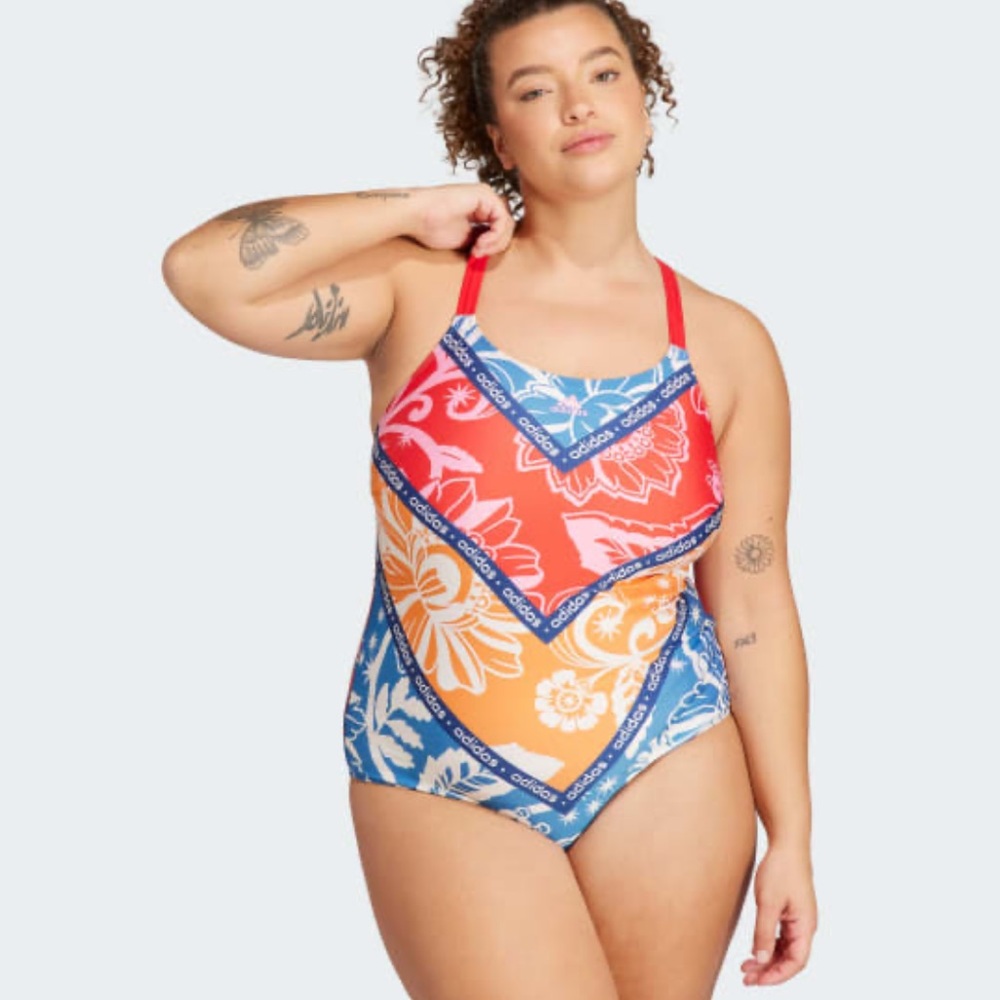 adidas x FARM RIO Swimsuit - Vivid Red/Bliss Pink - NWT